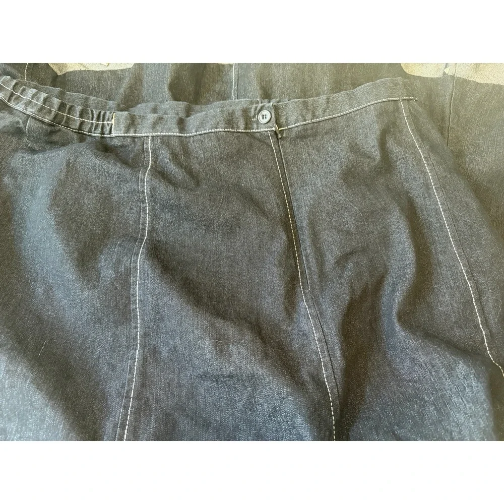 dark wash DEVINE DENIM NY denim  skirt plus size 18W - Picture 4 of 4